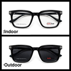 GxfuTure Black rectangle optical frame for men