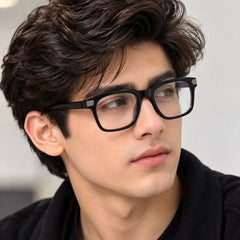 GxfuTure Black rectangle optical frame for men view 4