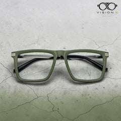 DESIGNEL Olive Green rectangle optical frame for men view 2