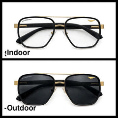 KALEIHEIPAI Black/Gold navigator optical frame for men