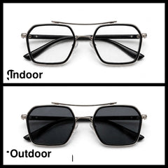 Classic Black/Silver navigator optical frame for men