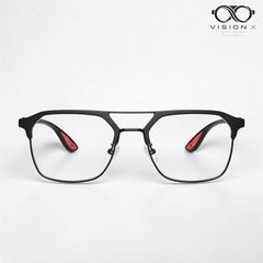 Ray-Ban Black/Red navigator optical frame for men view 4
